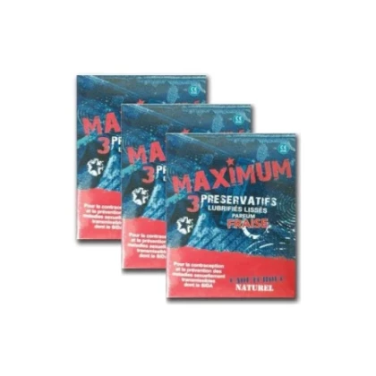 MAXIMUM PRESERVATIFS FRAISE BT3
