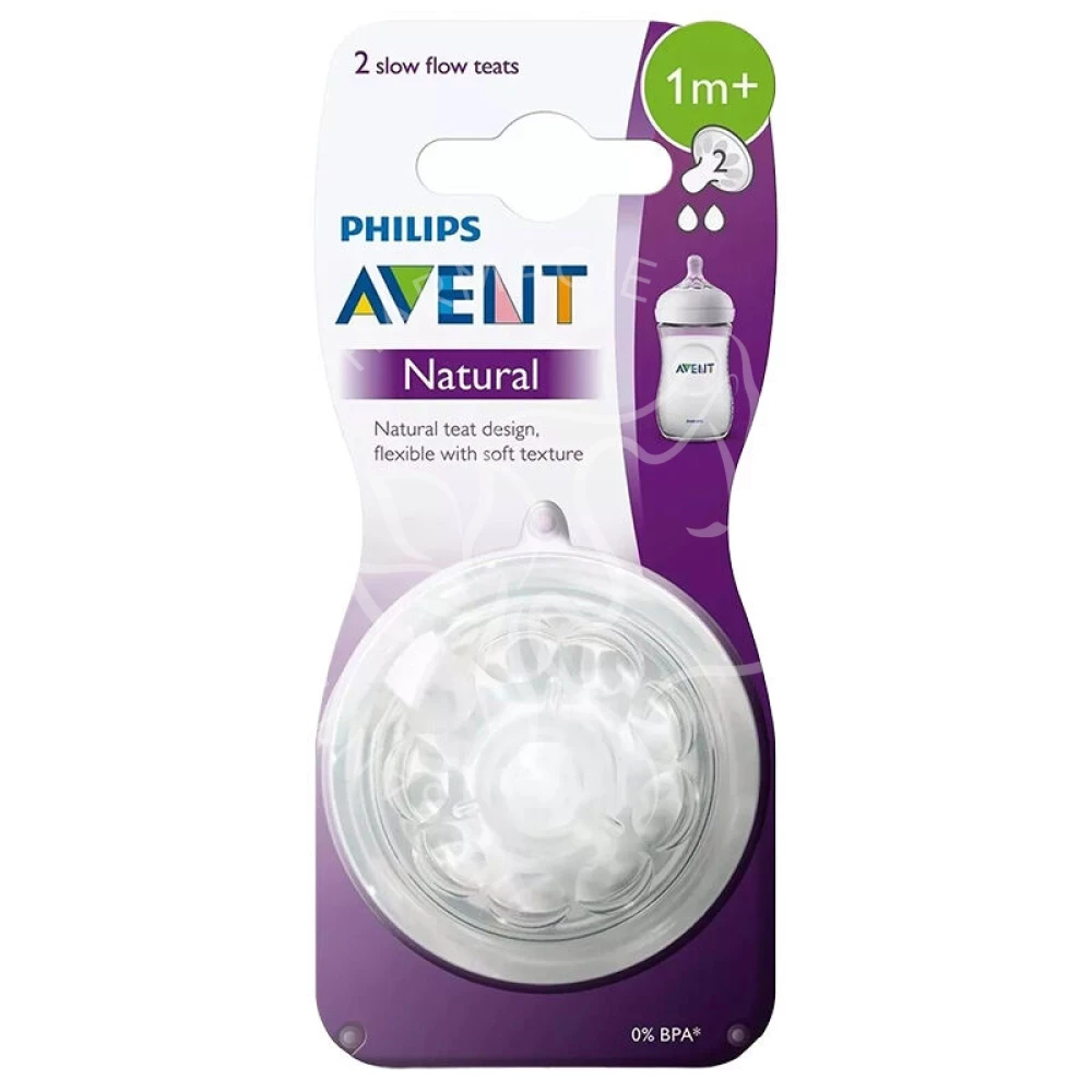 AVENT 2 TETINE NATURAL 1M+042/27