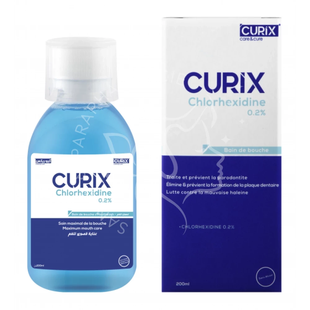 غسول فم Curix كلورهيكسيدين 0.2% 200 مل