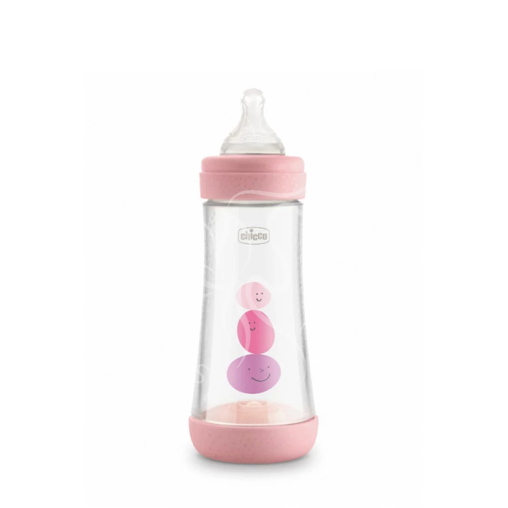 CHICCO BIB EN PLASTIQUE PERFECT5 300ML GIRL