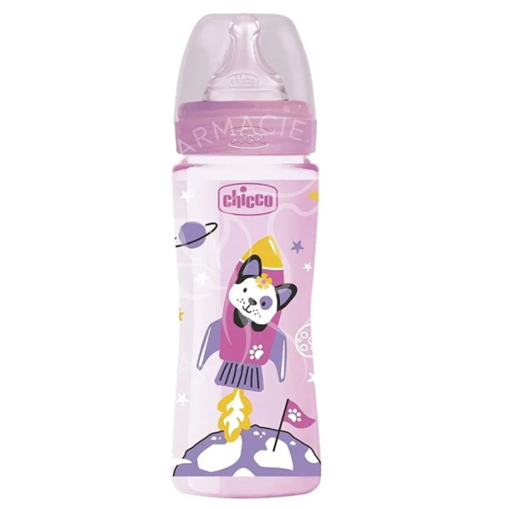 CHICCO BIBERON 330ML ROSE