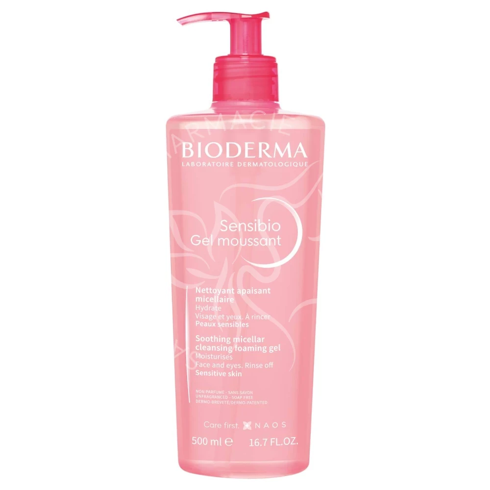 BIODERMA SENSIBIO GEL MOUSSANT POMPE 500ML