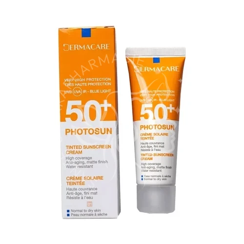 DERMACARE PHOTOSUN CREME PROTECTRICE TEINTEE 01 SPF 50 PEAU NORMALE A SECHE