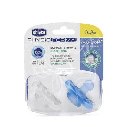 CHICCO SUCETTE PHYSIO BLEU 0-2M 2PCS