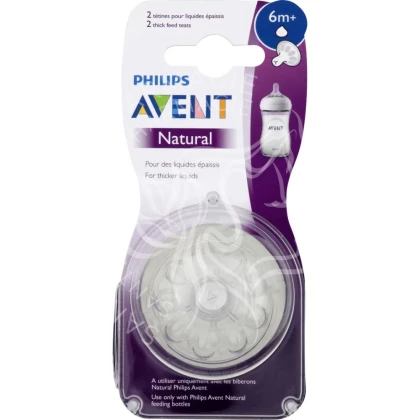 AVENT 2 TETINE NATURAL 6M+