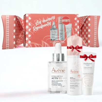 AVENE COFFRET DOUCEUR REPILANTE SERUM HYALURON ACTIV B3 30ML+MOUSSE NETTOYANTE 50ML (OFFERT)+HYDRANCE RICHE 15ML(OFFERT)