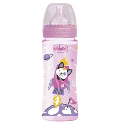 CHICCO BIBERON 330ML ROSE