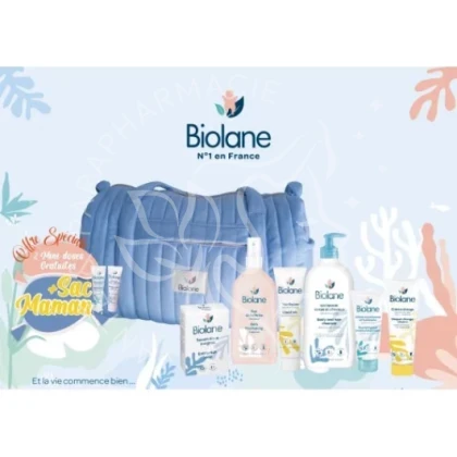 BIOLANE SAC MAMAN MATELASSE BLEU
